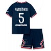 Maglia ufficiale Paris Saint Germain Marquinhos 5 Casa 2021-22 per Bambino